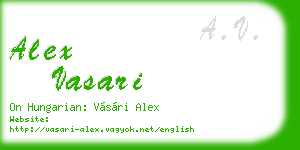 alex vasari business card