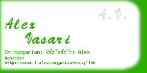 alex vasari business card